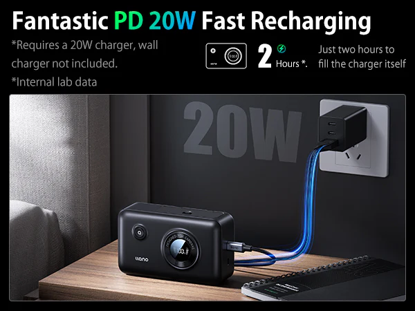 llano 2-in-1 NP-FW50 Fast Camera Dual Battery Portable Charger for Sony ZV-E10, Alpha a6400, a6000, a6300, a7s, a7, a7s ii, a5100, a7r, a7ii, 12400mAh Built-in 20W USB C Power Bank, Smart Display - Image 12