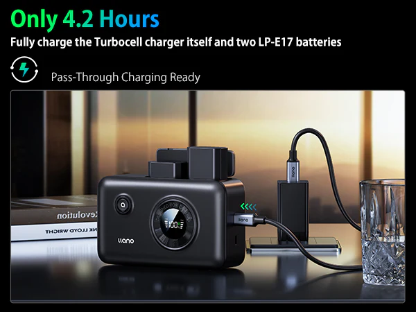 llano 2-in-1 NP-FW50 Fast Camera Dual Battery Portable Charger for Sony ZV-E10, Alpha a6400, a6000, a6300, a7s, a7, a7s ii, a5100, a7r, a7ii, 12400mAh Built-in 20W USB C Power Bank, Smart Display - Image 8