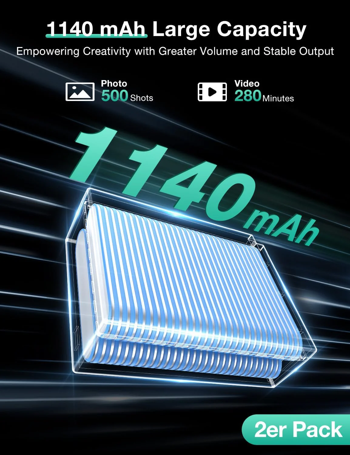 llano 2-Pack NP-W126S Batteries and Fast Charger for Fujifilm XT30II X100VI X-M5 XS10 XT3 XT2 XT1 XT30 XT20 XT10 X100V XT200 XT100 X100F XA7 XE3 Xpro3 Xpro2 Xpro1 XE1 XE2 XE2S XM1 XA1 XA2 XA3 XA5 - Image 3